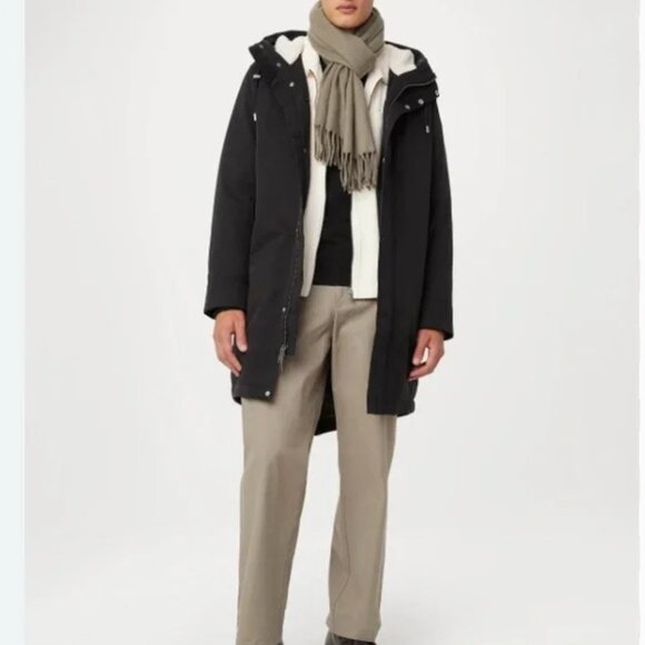 Frank And Oak Men's The Alpine Parka Primaloft Coat in Black Size Medium - Picture 1 of 8